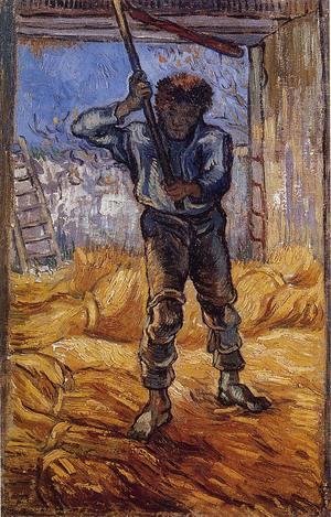 Vincent Van Gogh - The Thrasher (after Millet)