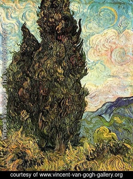 Vincent Van Gogh - Two Cypresses