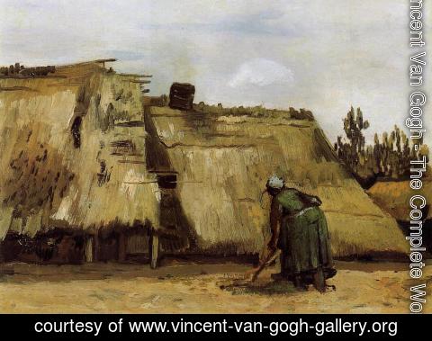 Vincent Van Gogh - Cottage with Woman Digging