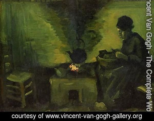 Vincent Van Gogh - Peasant Woman by the Fireplace 2