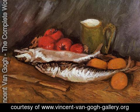 Vincent Van Gogh - Still Life with Mackerels, Lemons and Tomatoes