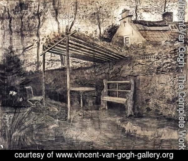 Vincent Van Gogh - The Garden of the Parsonage with Arbor