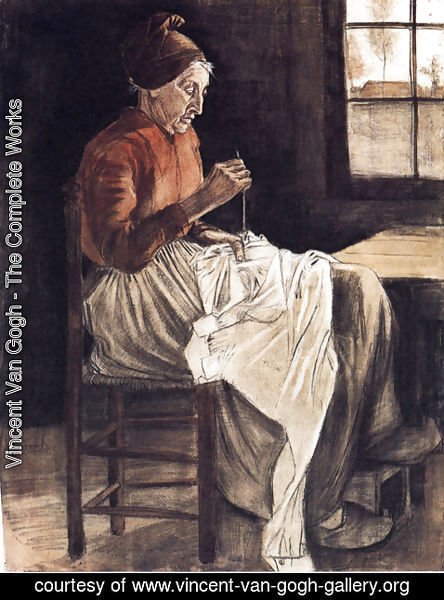Vincent Van Gogh - Woman Sewing 2