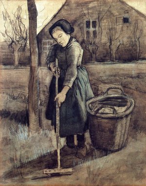 Vincent Van Gogh - A Girl Raking