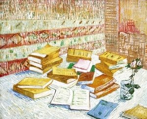 Still Life with Books, "Romans Parisiens"