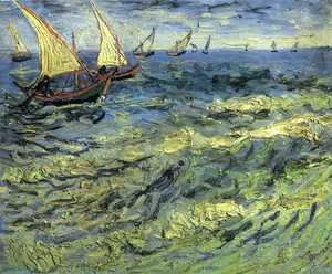 Vincent Van Gogh - Fishing Boats at Sea