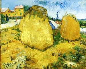Vincent Van Gogh - Stacks of Wheat near a Farmhouse