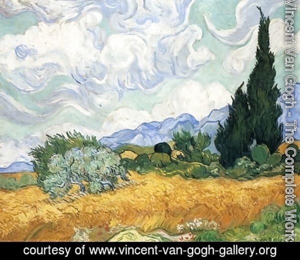 Vincent Van Gogh - Wheatfield with Cypress I