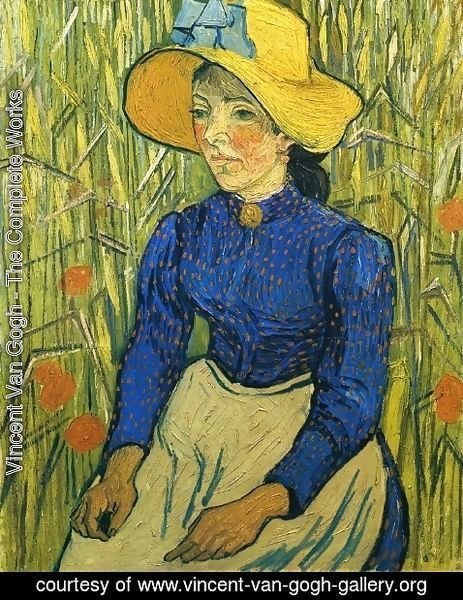 Vincent Van Gogh - Peasant Girl with Yellow Straw Hat