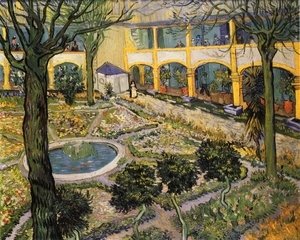 Vincent Van Gogh - Courtyard of the Hospital in Arles