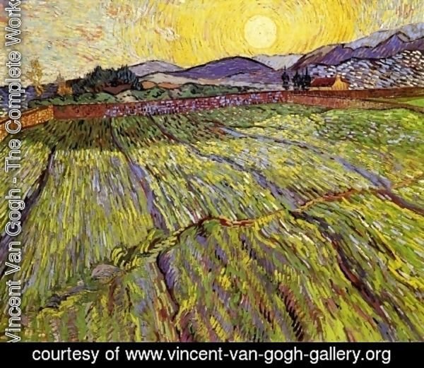 Vincent Van Gogh - Wheat Field with Rising Sun