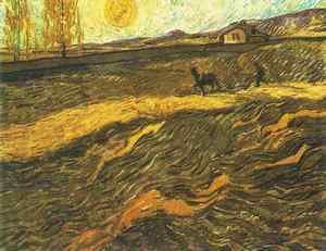 Vincent Van Gogh - Champ et laboureur 1889