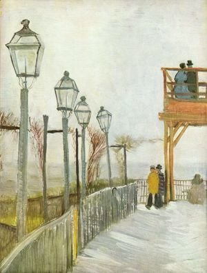 Vincent Van Gogh - Lamps in the street