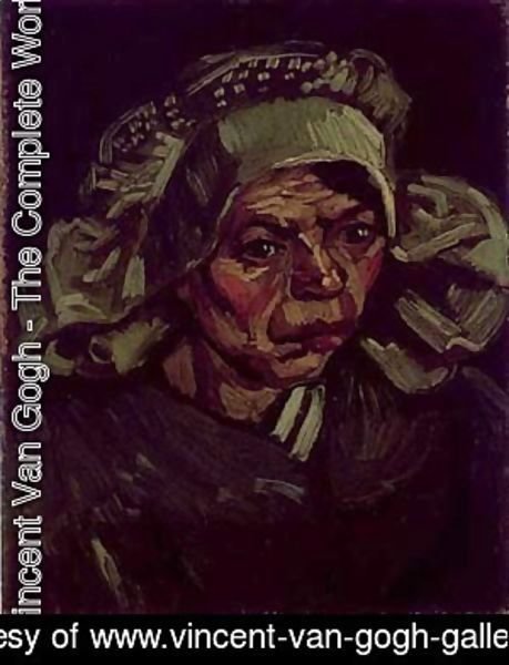 Head Of A Peasant Woman With A White Cap 1885