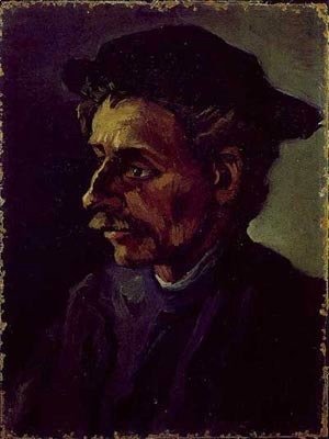 Head Of Peasant With Hat 1885