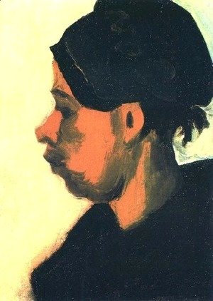 Head Of Peasant Woman With Dark Cap 1885