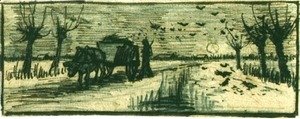 Vincent Van Gogh - Ox Cart In The Snow
