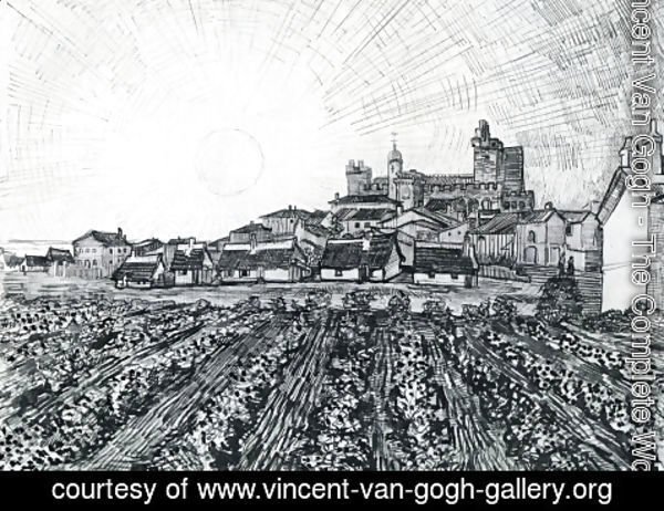 Vincent Van Gogh - View Of Saintes Maries With Church And Ramparts 1888