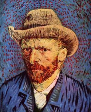Vincent Van Gogh - Self Portrait with Grey Felt Hat 2