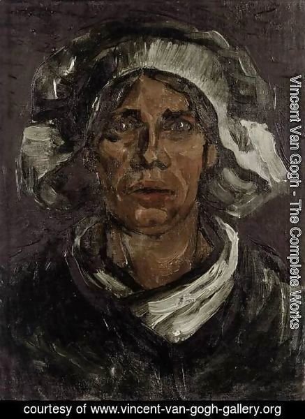 Vincent Van Gogh - Head of a Peasant Woman with White Cap 3