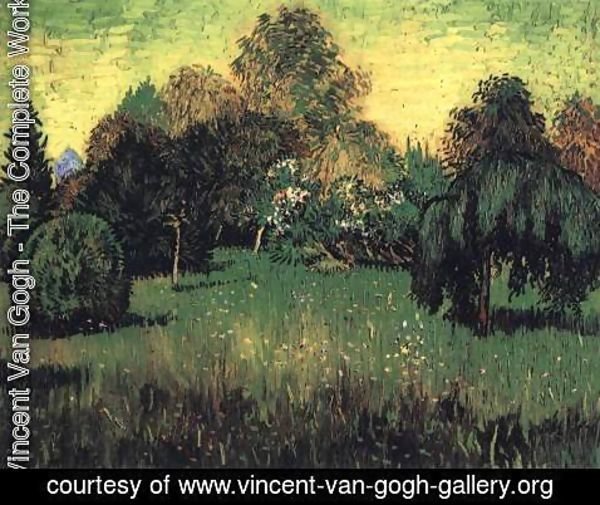 Vincent Van Gogh - Public Park with Weeping Willow The Poet's Garden I
