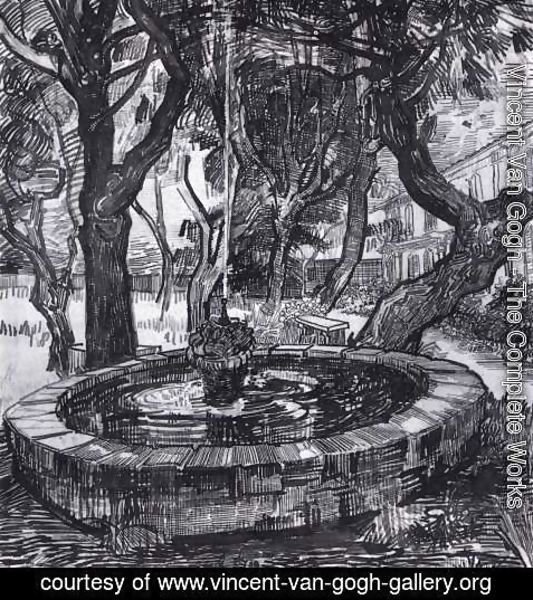 Vincent Van Gogh - Fountain in the Garden of Saint-Paul Hospital