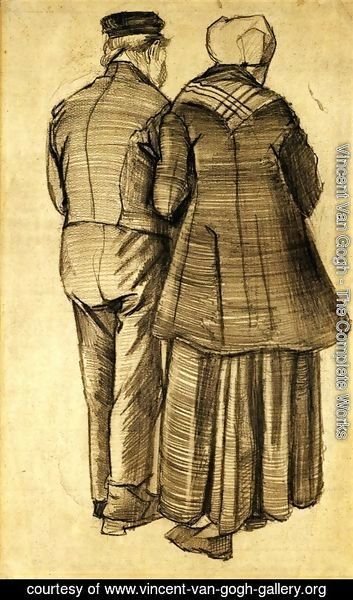 Vincent Van Gogh - Man and Woman Seen from the Back