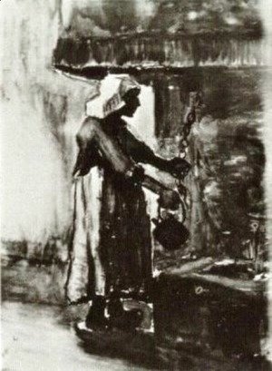 Vincent Van Gogh - Woman with Kettle by the Fireplace