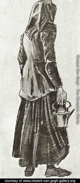Woman with Kettle, Seen from the Back