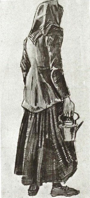Vincent Van Gogh - Woman with Kettle, Seen from the Back