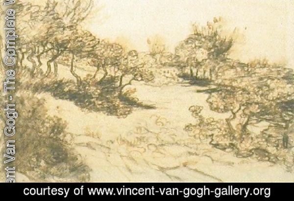 Vincent Van Gogh - Hill with Bushes