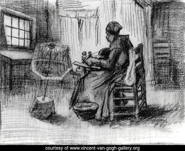 Peasant Woman Reeling Yarn
