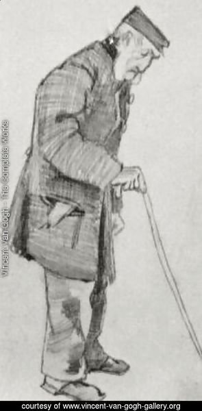 Orphan Man with Cap and Walking Stick