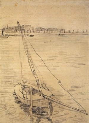 Sailing Boat on the Seine at Asnieres
