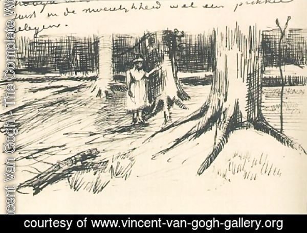 Vincent Van Gogh - A Girl in a Wood 2