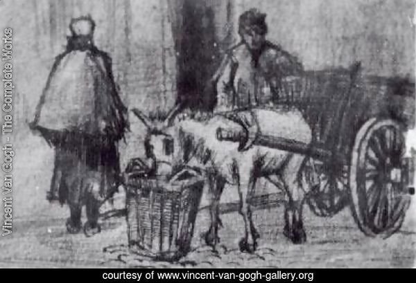 Donkey Cart with Boy and Scheveningen Woman