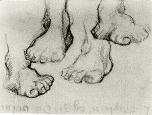 Vincent Van Gogh - Four Sketches of a Foot