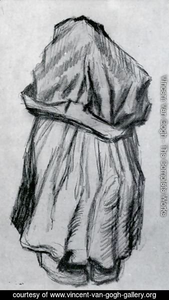 Vincent Van Gogh - Peasant Woman with Shawl over her Head, Seen from the Back
