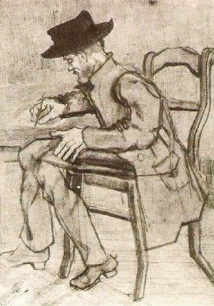 Vincent Van Gogh - Man Writing Facing Left