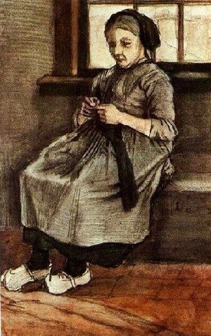 Vincent Van Gogh - Woman Mending Stockings