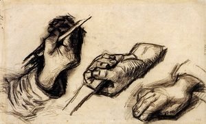 Vincent Van Gogh - Three Hands, Two with Knives