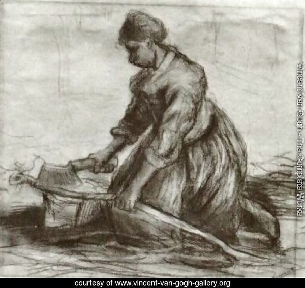 Peasant Woman, Kneeling with Chopper
