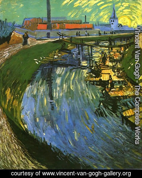 Vincent Van Gogh - The Roubine du Roi Canal with Washerwomen