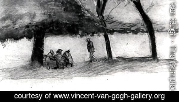 Vincent Van Gogh - Bench with Three Persons