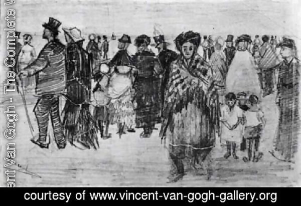 Vincent Van Gogh - People Walking on the Beach