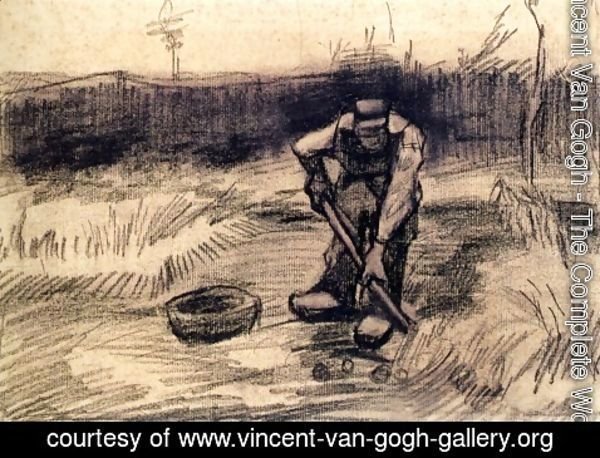 Vincent Van Gogh - Peasant Lifting Potatoes