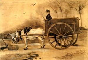 Vincent Van Gogh - Donkey and Cart