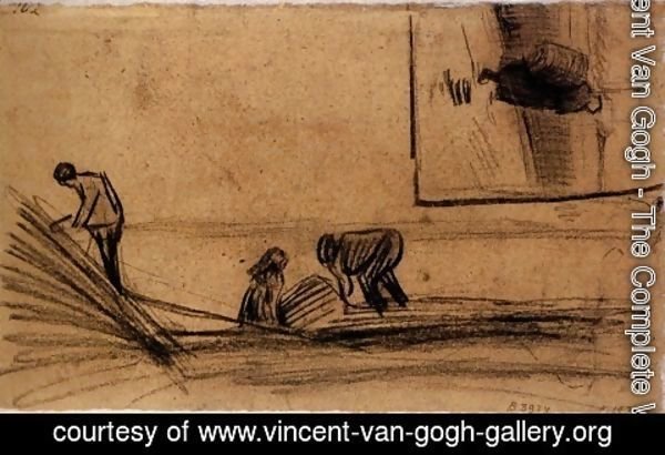 Vincent Van Gogh - Figures in a Winter Landscape