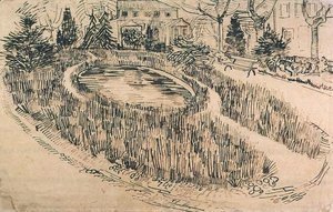 Vincent Van Gogh - Public Garden with Vincent s House in the Background