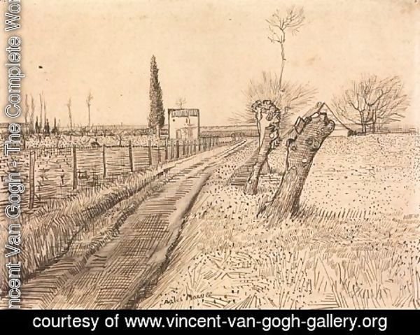 Vincent Van Gogh - Landscape with Path and Pollard Trees